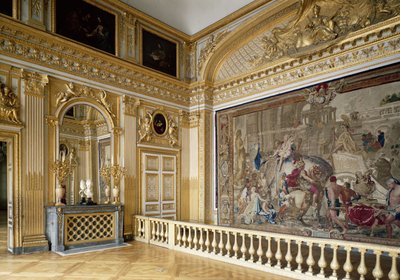 De slaapkamer van Lodewijk XIV (1638-1715) door French School