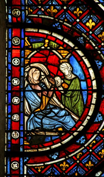 De geboorte van Johannes de Doper door French School