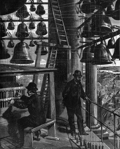 Het carillon van Potsdam in Duitsland in de 19e eeuw door French School