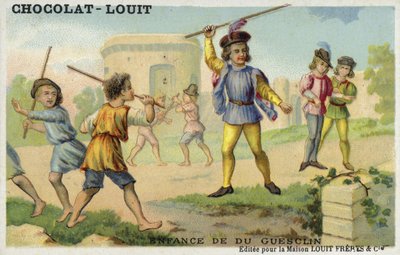 De jeugd van Bertrand du Guesclin door French School