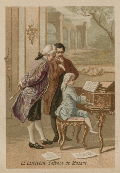 Het klavecimbel: de jeugd van Mozart door French School