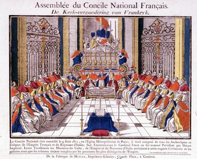 De geestelijkheid van Frankrijk en Italië ontmoetten elkaar in Parijs voor de Vergadering van de Franse Nationale Raad op 9 juni door French School