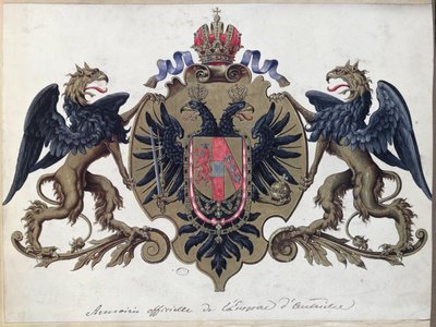 Het wapen van het Oostenrijkse Rijk, voor 1867 door French School