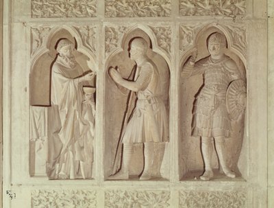 De communie van een ridder (detail) door French School