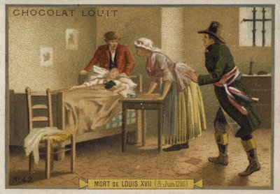 De dood van Lodewijk XVII van Frankrijk, 8 juni 1795 door French School