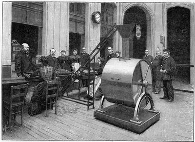 De salon van de Credit Foncier in 1898. door French School