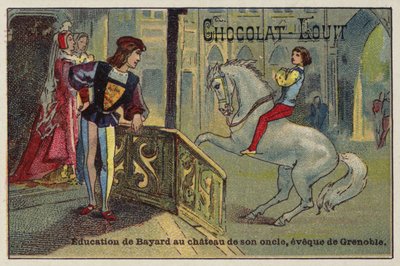 De opvoeding van Bayard in het kasteel van zijn oom, de bisschop van Grenoble door French School