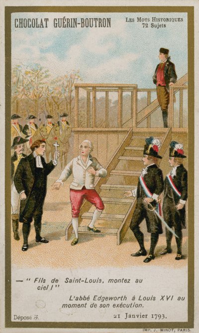 De executie van koning Lodewijk XVI van Frankrijk, 21 januari 1793 door French School