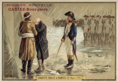 De executie van de royalistische generaal François de Charette, Nantes, 29 maart 1796 door French School