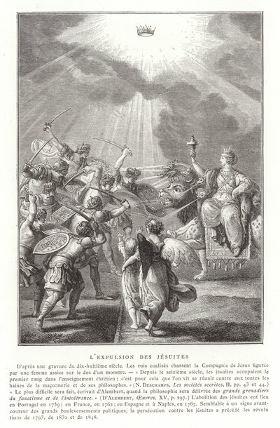 De verdrijving van de jezuïeten, 18e eeuw door French School