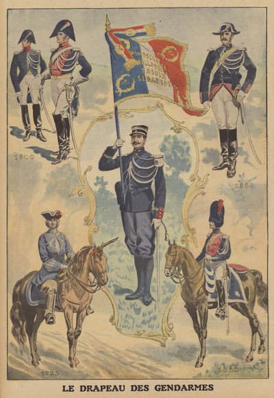 De vlag van de Franse gendarmes door French School