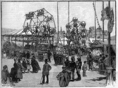 De spelen van het festival in Parijs in 1888 door French School