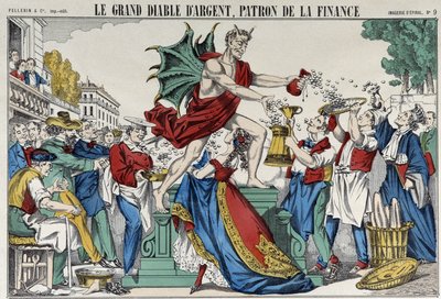 De grote zilveren duivel, baas van financiën - afbeelding van Epinal door French School