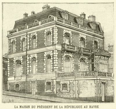 Het huis van de president van Frankrijk in Le Havre door French School