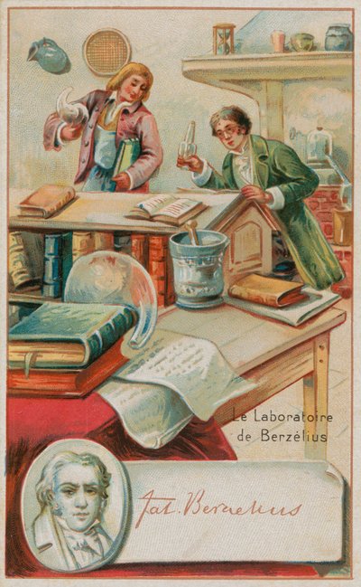 Het laboratorium van de Zwitserse chemicus Jons Jacob Berzelius door French School