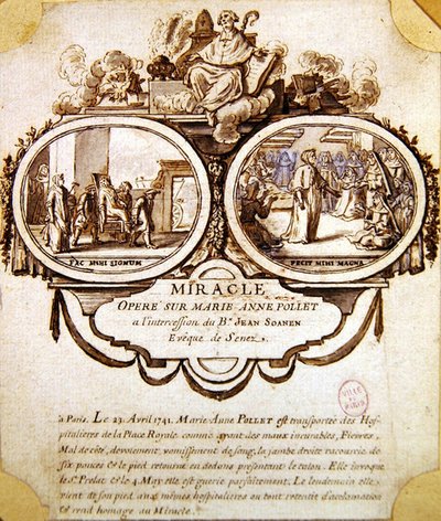 Het wonder van Marie-Anne Pollet, c.1741 door French School