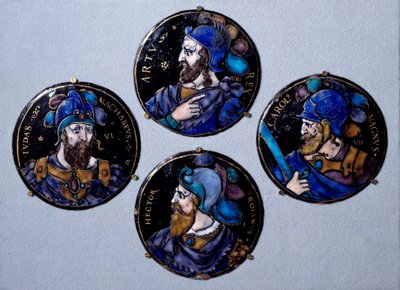 De dappere Hector, Trojaanse held, Judas Makkabeüs, Karel de Grote door French School