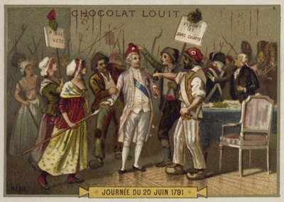 De sansculotten bestormen het Tuilerieënpaleis, Franse Revolutie, 20 juni 1792 door French School