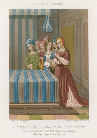 De zeven vrije kunsten aan het bed van Boëthius door French School