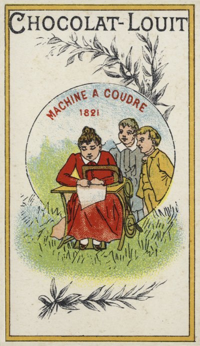 De naaimachine, 1821 door French School