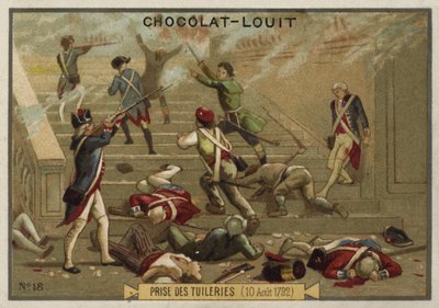 De bestorming van het Tuilerieënpaleis, Franse Revolutie, 10 augustus 1792 door French School