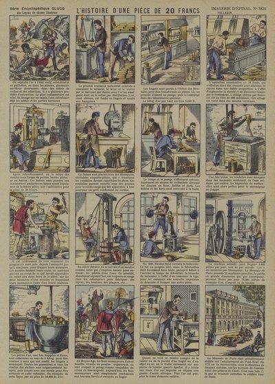 Het verhaal van een 20 frank munt door French School