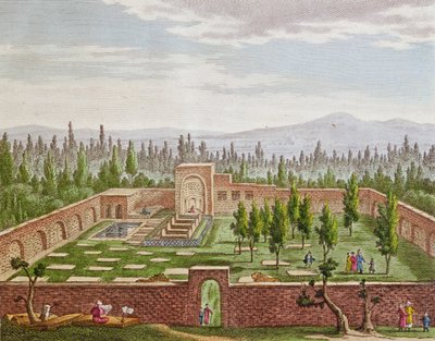 Het graf van de grote Perzische dichter Hafiz Shirazi in Shiraz door French School