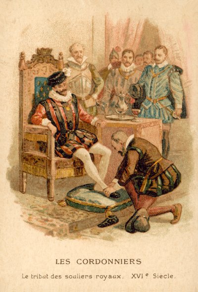 De schatting van de koninklijke schoenen door French School