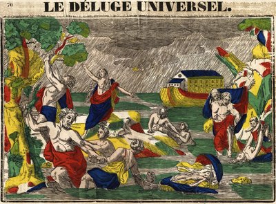 De universele zondvloed, Epinal afbeelding 19e eeuw door French School