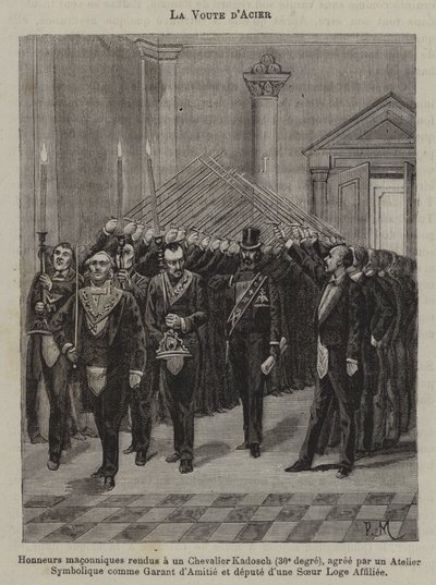 De kluis van staal (gravure) door French School