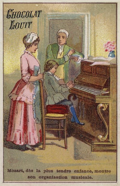 De zeer jonge Mozart toont zijn muzikale talenten door French School