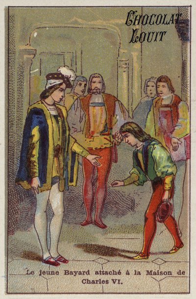 De jonge Bayard gehecht aan het huis van Karel VI door French School