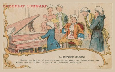 De jonge Beethoven aan de piano door French School