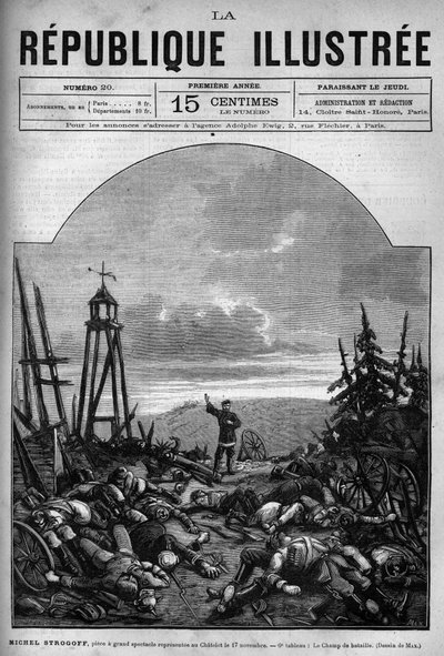Theatrale voorstelling: "Michel Strogoff" door Jules Verne (1828-1905) en Adolphe d