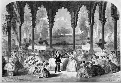 Theatrale voorstelling door de Académie Impériale de Musique, Parijs door French School