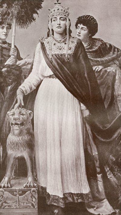 Theodora I, c. 500 - 548. Keizerin van het Romeinse Byzantijnse Rijk en vrouw van Keizer Justinianus I. Uit Harmsworth Geschiedenis van de Wereld gepubliceerd 1908. door French School