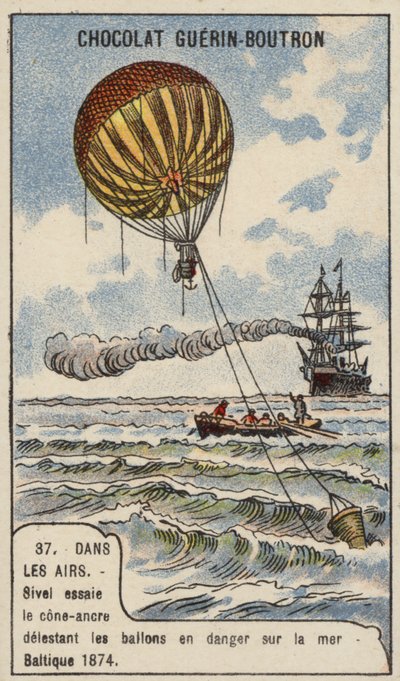 Theodore Sivel test een kegelvormige ballonanker boven de Oostzee door French School