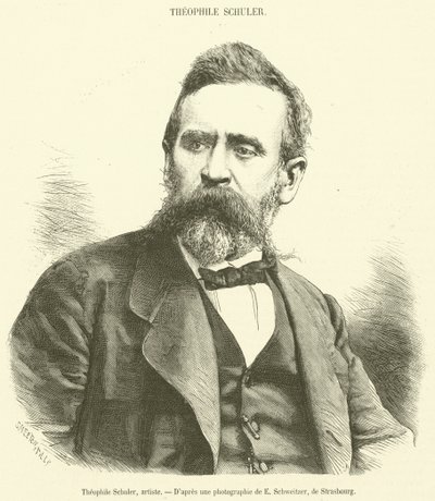 Theophile Schuler, kunstenaar (gravure) door French School