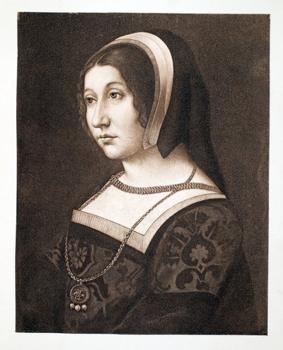 Vermoedelijk Margaret Tudor, dochter van Hendrik VII, Koningin van Schotland, c.1520, pub. 1902 door French School