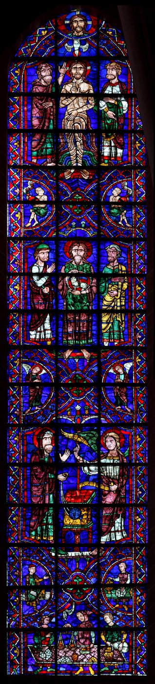 Drie scènes uit het leven van St. Johannes de Doper door French School