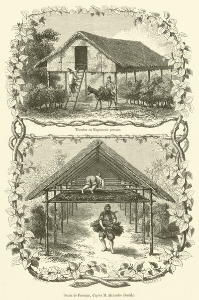 Tilembar of Perzische zijderupsboerderij door French School