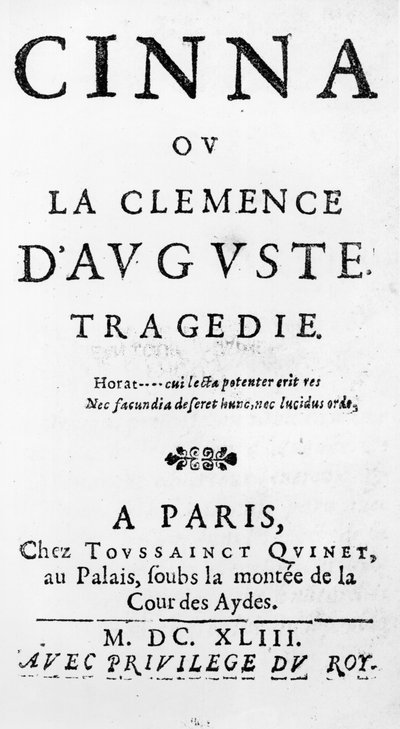 Titelpagina van Cinna ou la Clemence d