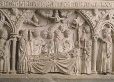 Graf van bisschop Radulphe (gest. 1266), (detail) door French School