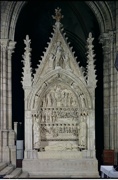 Graf van Dagobert I (605-39) Koning van de Franken, gerestaureerd door Adolphe Victore Geoffrey-Dechaume (1816-92) in 1862, c.1263 door French School