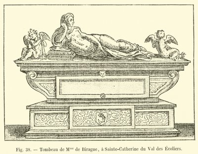 Graf van mevrouw de Birague, bij Sainte-Catherine du Val des Ecoliers door French School