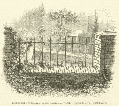 Verminkte tombe van Lapoukine, in het klooster van Troitza door French School