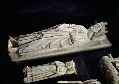 Graven van Robert II (ca. 970-1031) de Vrome en Jean I (geb. & gest. 1316) de Postume, 13e-14e eeuw door French School