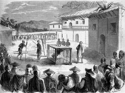 Marteling van pater Auguste Chapdelaine (1814-1856); katholiek priester en missionaris in China, provincie Quang si (Quang-si) door French School