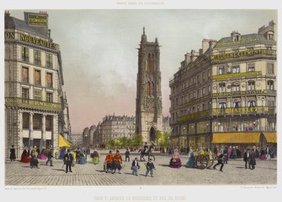 Tour St Jacques-La-Boucherie en Rue de Rivoli door French School