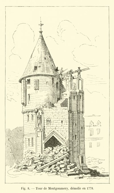 Montgommery Toren, gesloopt in 1778 door French School